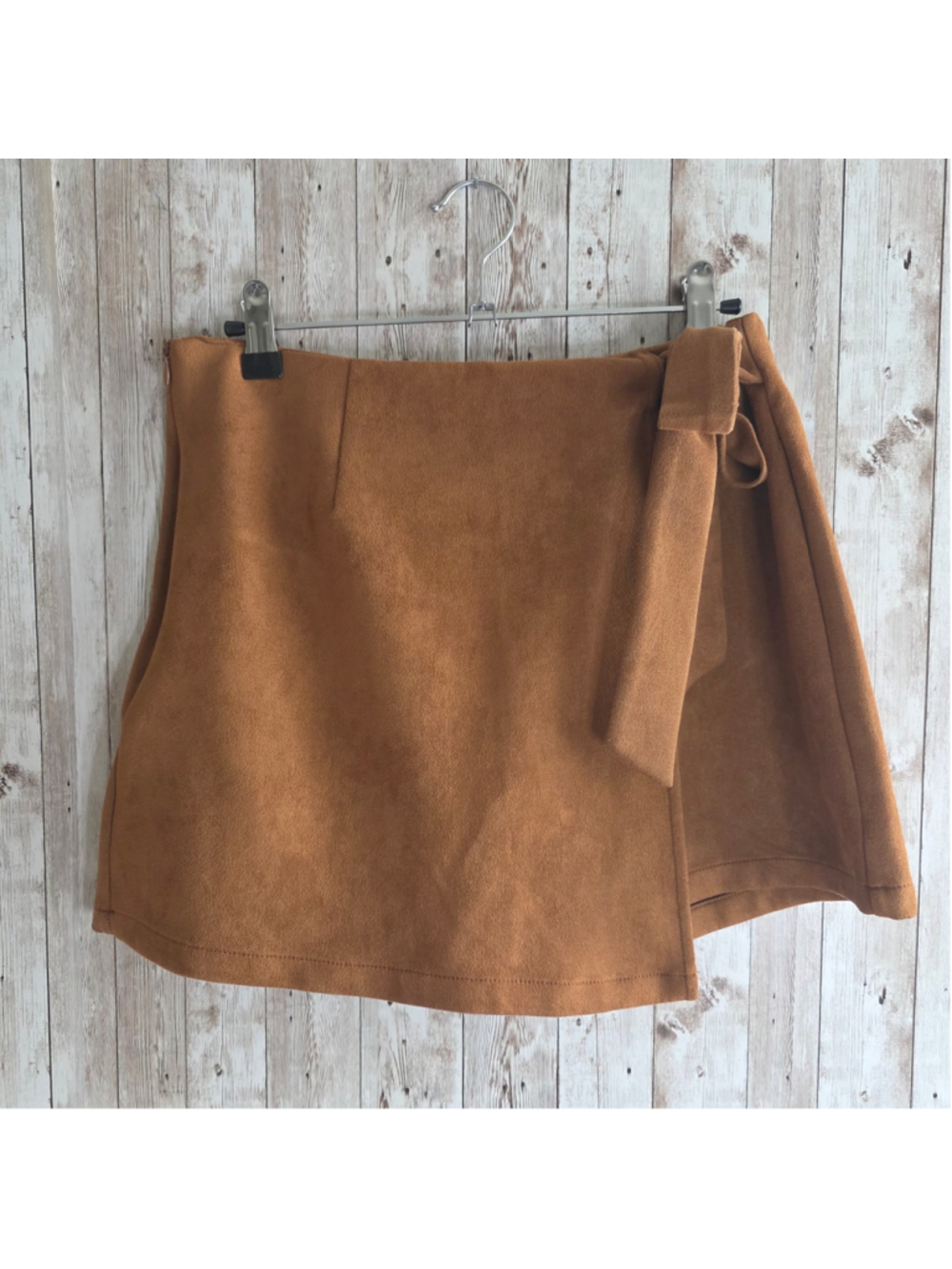Women's SHEIN Brown Suede Wrap Skort Size M (US 6) NWOT
